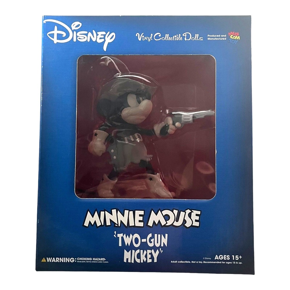 Disney Minnie Mouse "Two Gun Mickey" 8 Inch Vinyl Collectible Doll Medicom 2008